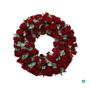 Corona Rosas y Eucaliptos funerario en Pamplona