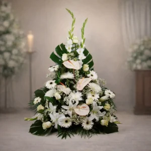 Centro funerario nº1 de flores blancas en Pamplona