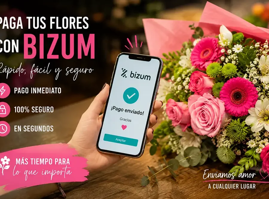 Flores en Pamplona con pago por Bizum
